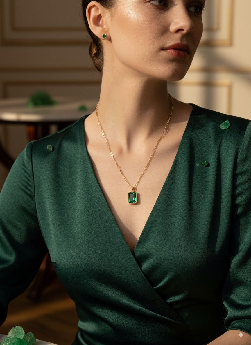 Collier Émeraude Royale - 👑 عقد الزمرد الملكي