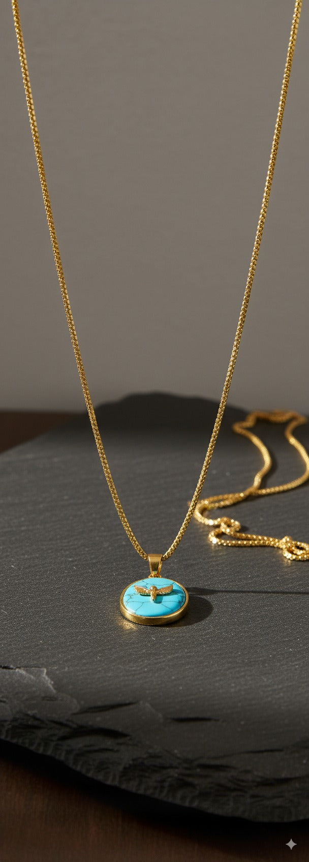 Collier Turquoise Ailé - عقد الفيروز المجنّح ✨