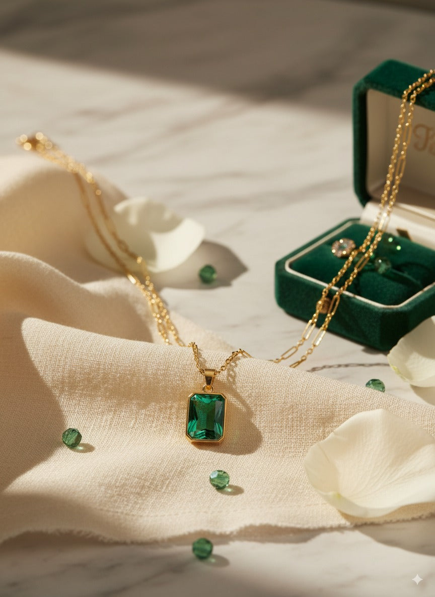 Collier Émeraude Royale - 👑 عقد الزمرد الملكي