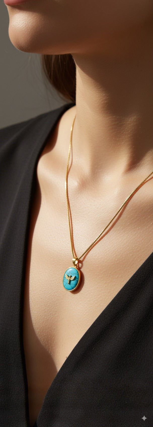Collier Turquoise Ailé - عقد الفيروز المجنّح ✨