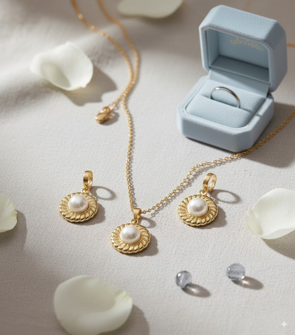 Parure Perle Dorée – طقم اللؤلؤ الذهبي   ✨